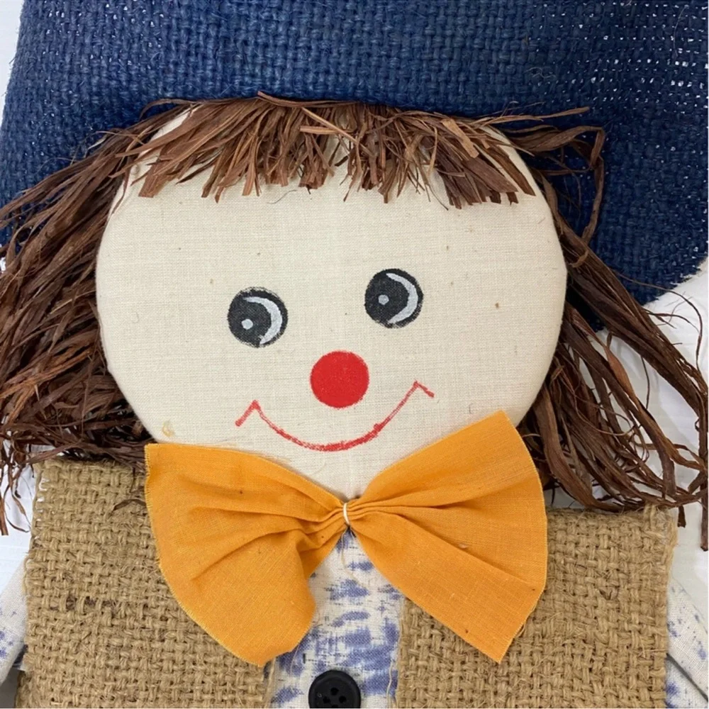 Fall Happy Scarecrow Autumn Décor Harvest Cottage Pumpkin Halloween Decorations